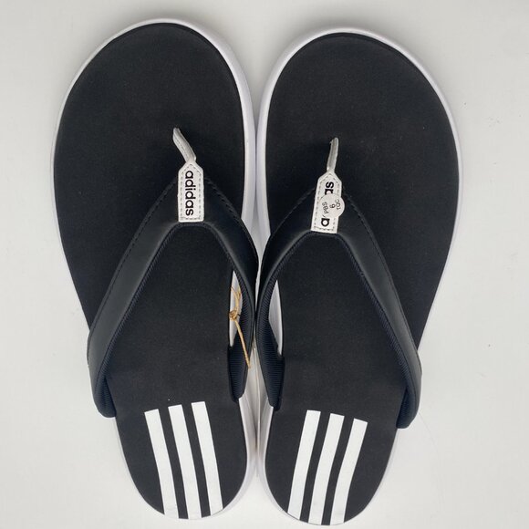 ADIDAS COMFORT FLIP FLOP BLACK/WHITE US MEN\'S SIZE 11 main image 6